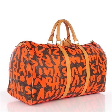 louis vuitton keepall bandoulière 50 lv graffiti multicolor|louis vuitton monogram keepall 50.